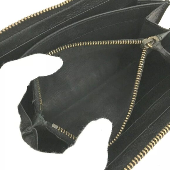 BALENCIAGA Classic Continental Leather Long Zip Around Wallet/9Y1570 - Picture 7 of 8